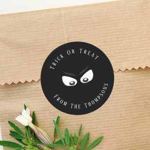 Halloween Trick or Treat Spooky Ghost Cute Favour Classic Round Sticker