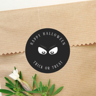 Halloween Trick Or Treat Spooky Ghost Cute Favour Classic Round Sticker