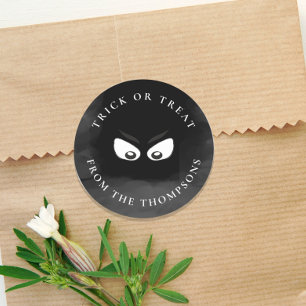 Halloween Trick Or Treat Spooky Ghost Cute Favour  Classic Round Sticker