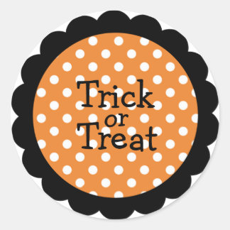 Halloween Trick or Treat Sticker - Customisable