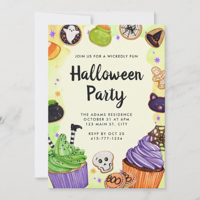 Halloween Trick or Treat Sweets Invitation (Front)