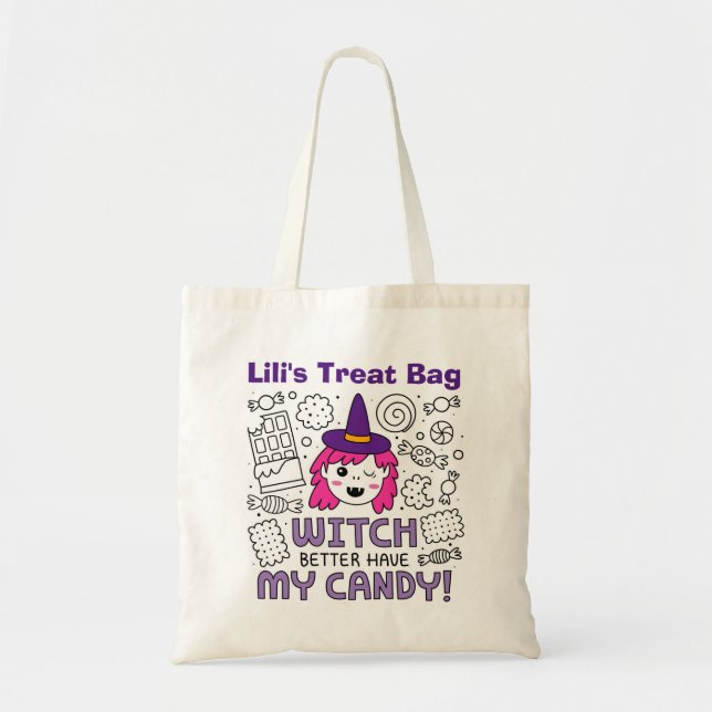 Halloween Trick or Treat Tote Bag (Front)