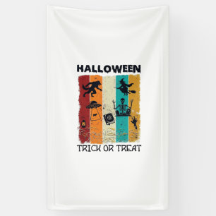 Halloween Trick Or Treat Werewolf Witch Skeleton U Banner