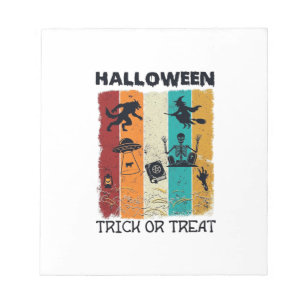 Halloween Trick Or Treat Werewolf Witch Skeleton U Notepad