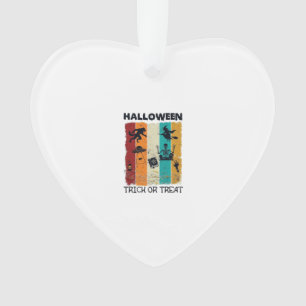 Halloween Trick Or Treat Werewolf Witch Skeleton U Ornament