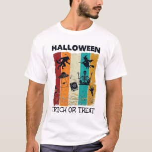 Halloween Trick Or Treat Werewolf Witch Skeleton U T-Shirt
