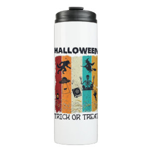Halloween Trick Or Treat Werewolf Witch Skeleton U Thermal Tumbler