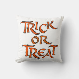Halloween Trick or Treat Words Cushion