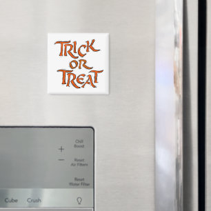 Halloween Trick or Treat Words Magnet