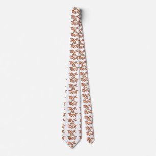 Halloween Trick or Treat Words Tie