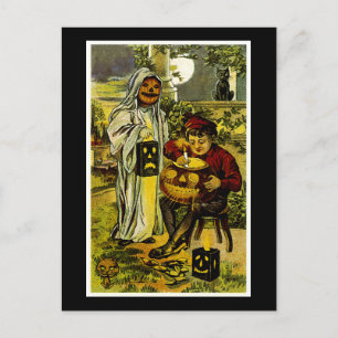 Halloween Trick or Treaters Postcard