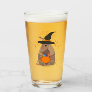 Halloween Trick-or-Treating Armadillo Witch Texas Glass