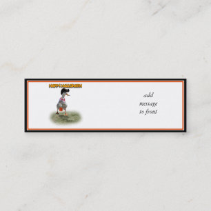 Halloween Trick or Treating Pirate Duck Mini Business Card