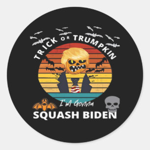 Halloween Trick Or Trumpkin Horror Costume Classic Classic Round Sticker