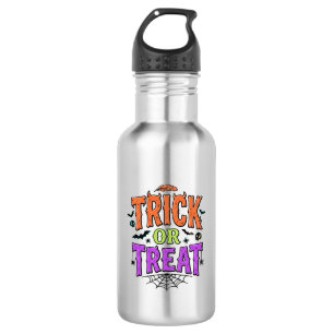 Halloween Trick Treat Funny Spider Web Retro_1 532 Ml Water Bottle