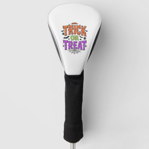 Halloween Trick Treat Funny Spider Web Retro_1 Golf Head Cover