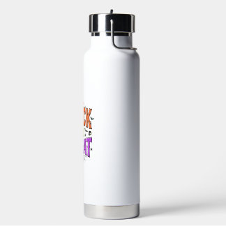 Halloween Trick Treat Funny Spider Web Retro_1 Water Bottle