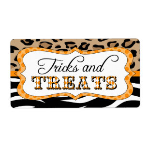 Halloween Tricks and Treats Food Label