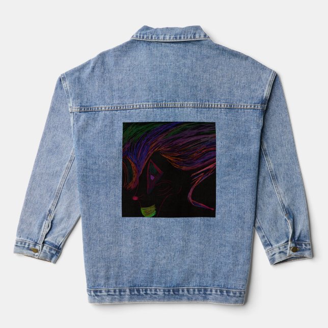 Halloween Trickster Spirit Denim Jacket (Back)