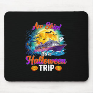 Halloween Trip Funny Cruise Squad Family Vacation Mouse Mat