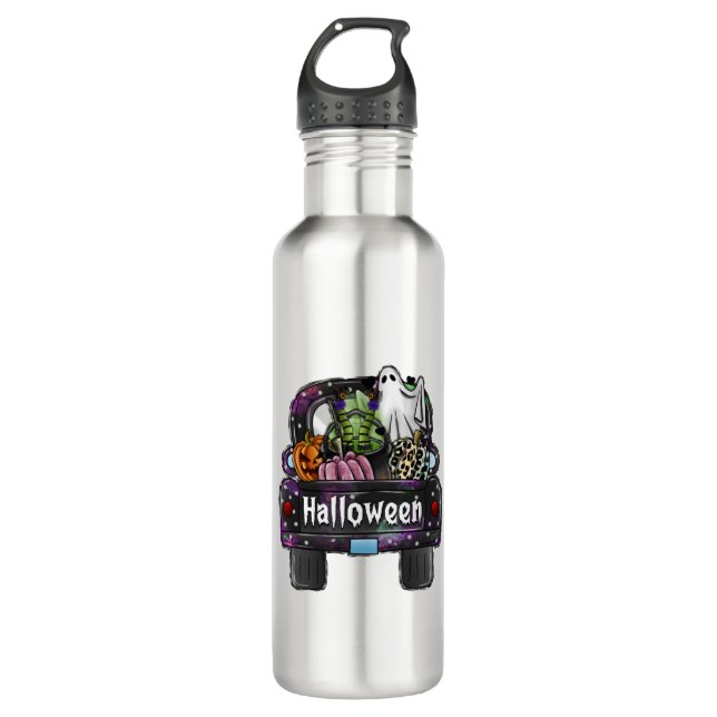 Halloween Truck  710 Ml Water Bottle (Front)