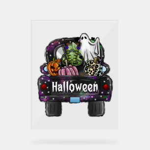 Halloween Truck  Acrylic Sign