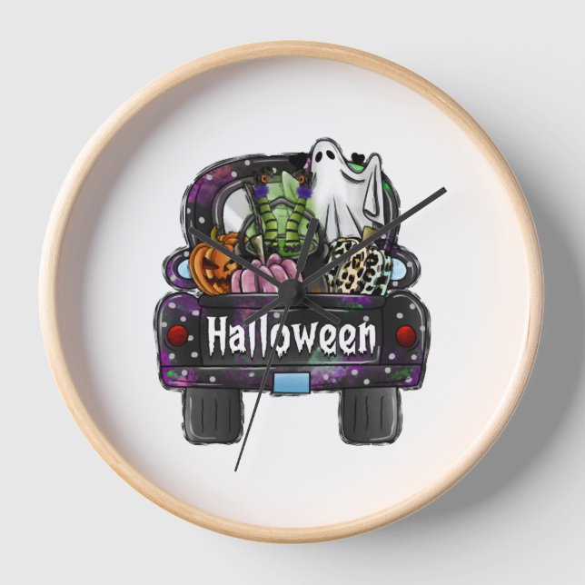 Halloween Truck  Clock (Front)
