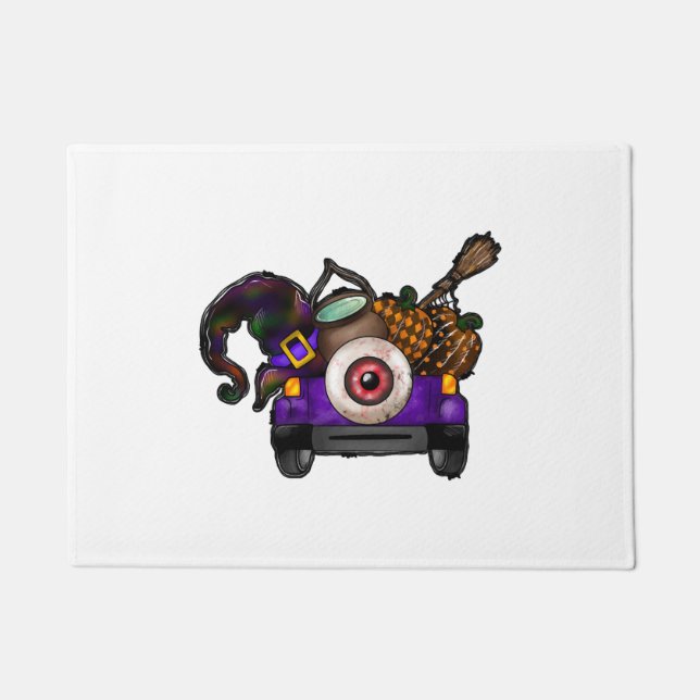 Halloween Truck      Doormat (Front)