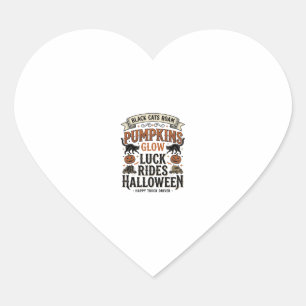 Halloween Truck Driver Shirt with Black Cats and P Heart Sticker