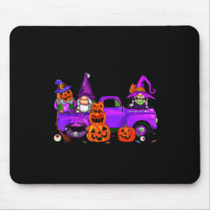 Halloween Truck Gnome Witch Pumpkin Boo Ghost Funn Mouse Mat