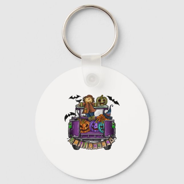 Halloween Truck     Key Ring (Front)