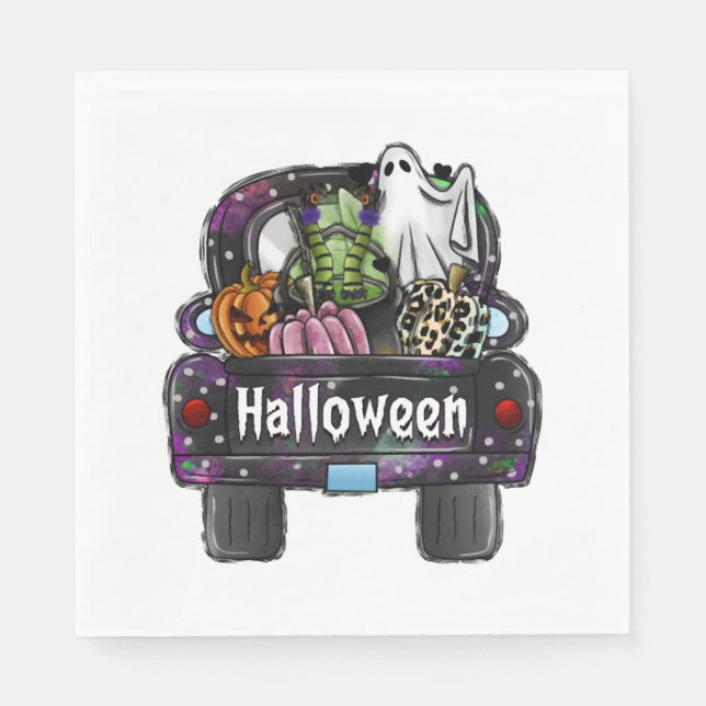 Halloween Truck  Napkin (Front)