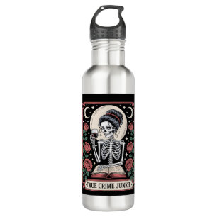 Halloween True Crime Junkie Tarot Card 710 Ml Water Bottle