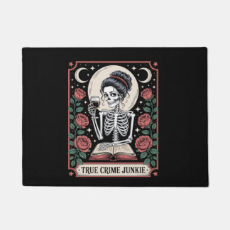 Halloween True Crime Junkie Tarot Card Doormat