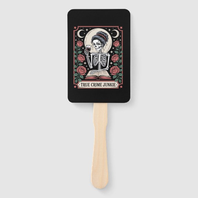 Halloween True Crime Junkie Tarot Card Hand Fan (Front)