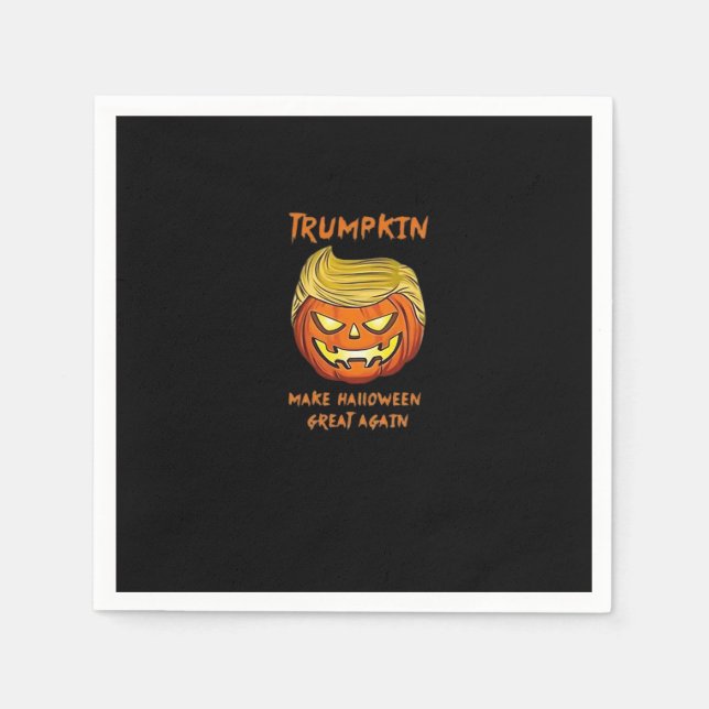 Halloween Trumpkin Classic Funny Napkin (Front)