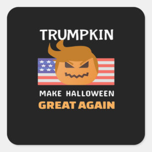 Halloween Trumpkin Classic Square Sticker