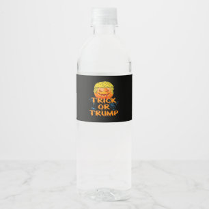 Halloween Trumpkin Classic Water Bottle Label