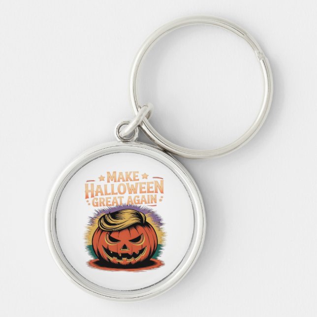 Halloween Trumpkin Design Key Ring (Front)