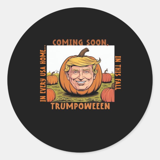 Halloween -  Trumpkin Election Classic Classic Round Sticker (Front)