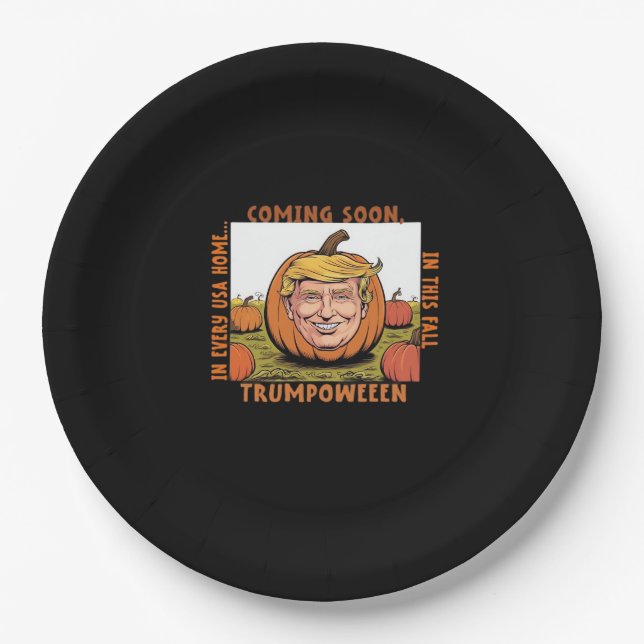 Halloween -  Trumpkin Election Classic Paper Plate (Front)