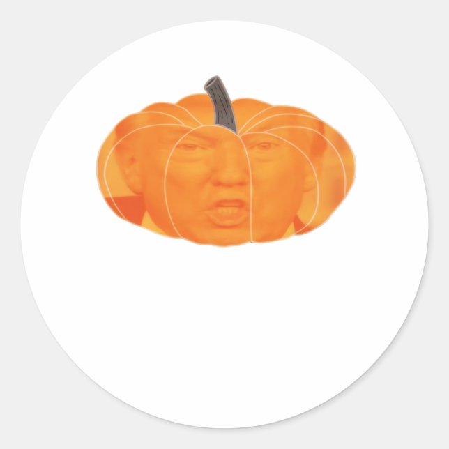 Halloween Trumpkin Extra  Classic Classic Round Sticker (Front)