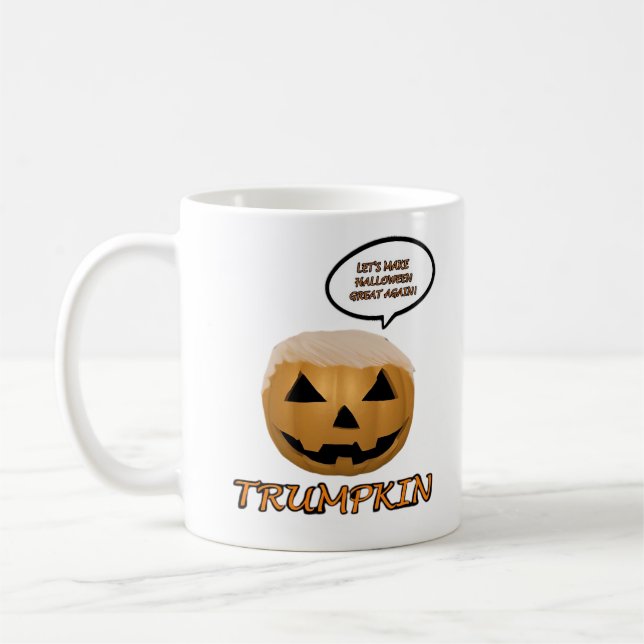 Halloween Trumpkin Fitted Coffee Mug (Left)
