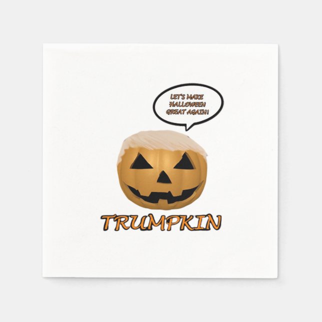 Halloween Trumpkin Fitted Napkin (Front)