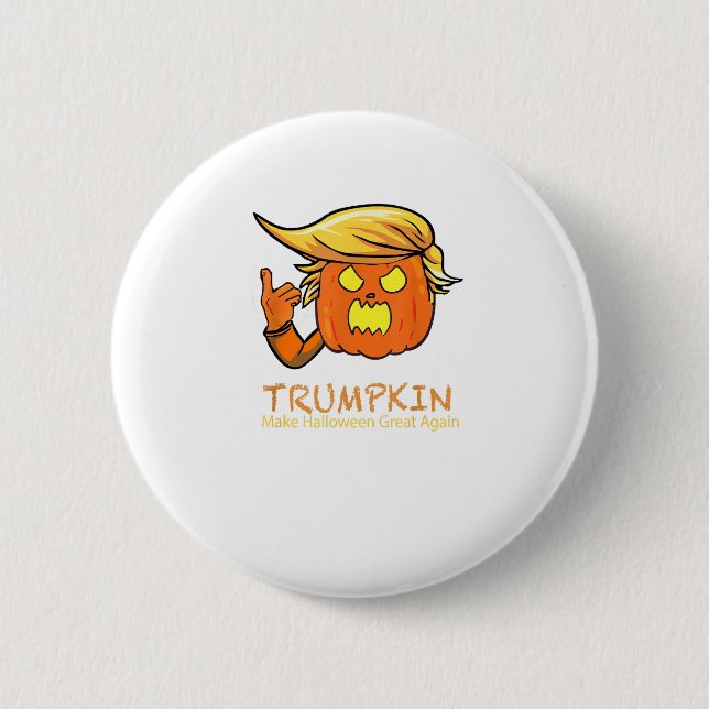 Halloween Trumpkin Funny – Classic Costume Design 6 Cm Round Badge (Front)