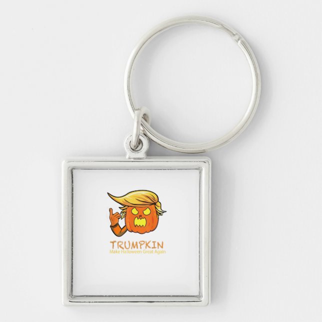 Halloween Trumpkin Funny – Classic Costume Design Key Ring (Front)
