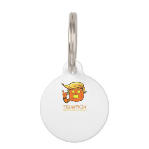 Halloween Trumpkin Funny – Classic Costume Design Pet Tag