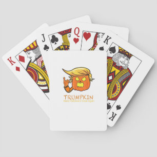 Halloween Trumpkin Funny – Classic Costume Design Playing Cards