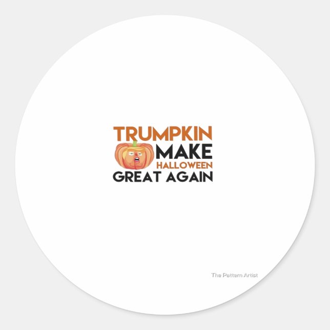 Halloween Trumpkin Funny – Classic Maga Costume De Classic Round Sticker (Front)