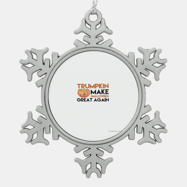 Halloween Trumpkin Funny – Classic Maga Costume De Snowflake Pewter Christmas Ornament (Front)